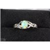 Image 1 : #22-VINTAGE OPAL .925 SILVER RING SIZE 9