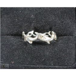 #12-.925 SILVER DOLPHIN RING SIZE 6.5