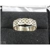 Image 1 : #14-RETRO .925 SILVER MENS BAND RING SIZE 11
