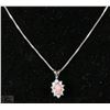 Image 1 : VINTAGE SILVER SMITHS PINK CORAL PENDANT W/