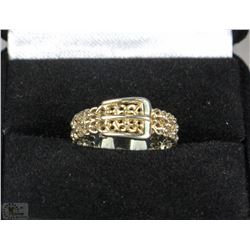 #20-.925 SILVER BELT BUCKLE RING SIZE 8