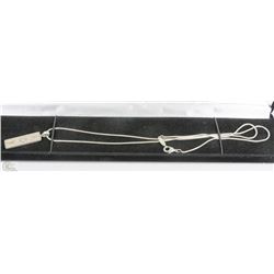 #29-.925 SILVER BAR PENDANT & 20" SNAKE CHAIN