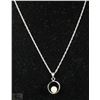 Image 1 : #30-HALLMARKED .925 FLOATING PEARL PENDANT 18"