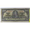 Image 1 : 1937 CANADIAN TWENTY DOLLAR BANKNOTE