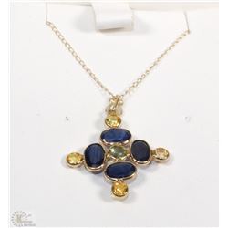 #29-14K GOLD YELLOW & BLUE SAPPHIRE (2.35CT)