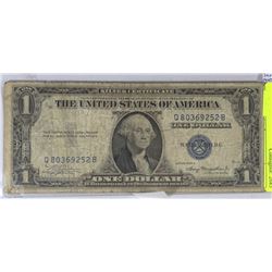 1935 USA ONE DOLLAR SILVER CERTIFICATE BLUE SHIELD