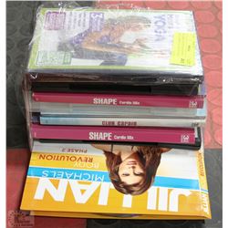 BUNDLE OF FITNESS DVD'S INCLUDING JILLIAN MICHAELS