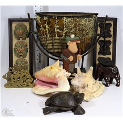 ESTATE ITEMS DECORATIONS INCLUDING 2 LARGE SEA