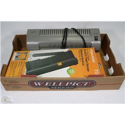 LAMINATOR WITH FISKARS PAPER TRIMMER & LAMINATING