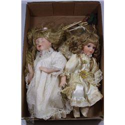 LOT OF 2 PORCELAIN DOLLS