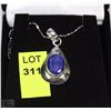 Image 1 : #17-STERLING SILVER NATURAL SAPPHIRE PENDANT