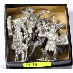 5 COLLECTIBLE PEWTER WARRIORS