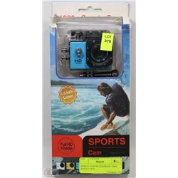 SPORTS CAM WATERPROOF 1080P RESOLUTION