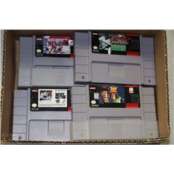 BOX W/4 COLLECTIBLE SUPER NINTENDO GAMES