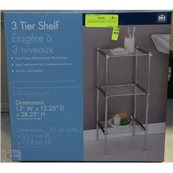 3 TIER CHROME SHELF 13"X12"X28"