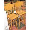 Image 1 : PAIR OF SWIVEL OAK BAR STOOLS