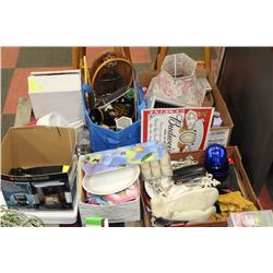 PALLET OF TREASURES, HOUSEHOLD,SHOP AND MORE