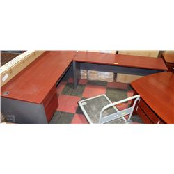 L-SHAPED 6'  EXECUTIVE OFFICE DESK MULTIPLE