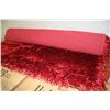 Image 1 : RED SHAG STYLE AREA RUG CARPET