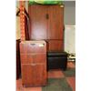 Image 1 : OFFICE ARMOIRE 35"X22"X66"H WITH 3 DRAWER FILER