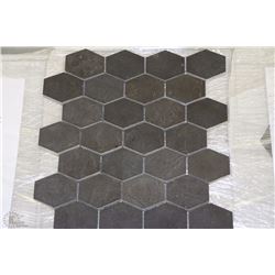 PALLET #4 DARK BROWN MARBLE MOSAIC 60 SHEETS