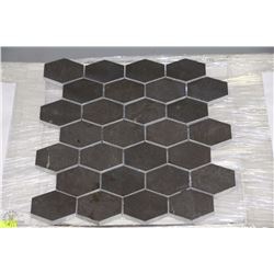 PALLET #6 DARK BROWN MARBLE MOSAIC 60 SHEETS