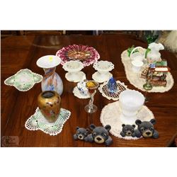 ESTATE VASE PLATE AND ORNAMENT COLLECTION