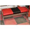 Image 1 : BLACK & RED LEATHER ENTRY BENCH