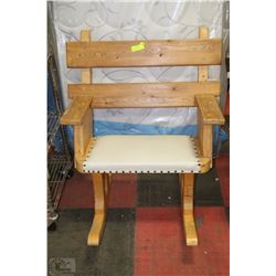 SOLID WOODEN ROCKING BENCH WITH PADDED SEAT - 32"