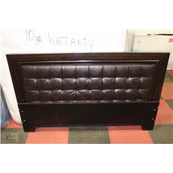 QUEEN SIZE PADDED HEADBOARD WITH FOOTBOARD
