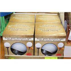 LOT OF 4 SOLAR GLOBE LIGHTS NEW