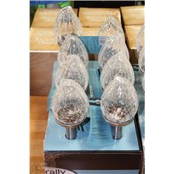 LOT OF 8 SOLAR CLEAR CHROME LIGHTS