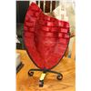 Image 1 : DECORATIVE RED VASE IN STAND