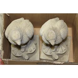 FLAT WITH 2 CONCRETE HAWK GARDEN DECOR