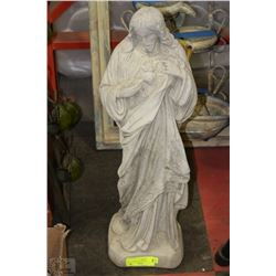 CONCRETE JESUS FIGURINE 25" HIGH GARDEN DECOR