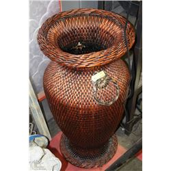 LARGE WICKER VASE