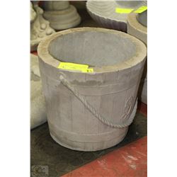 CONCRETE BUCKET PLANTERS 9"X11"