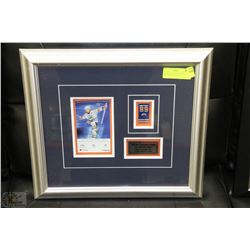 WAYNE GRETZKY RETIREMENT NIGHT TICKET FRAMED W/