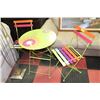 Image 1 : MULTI COLOUR PATIO TABLE SET