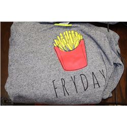 FRY DAY HOODED SWEATSHIRT ON CHOICE: SIZE SMALL