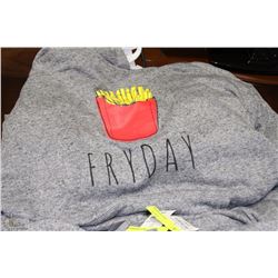 FRY DAY HOODED SWEATSHIRT ON CHOICE: SIZE LARGE