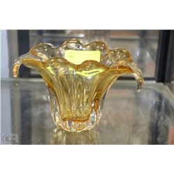 ESTATE AMBER GLASS VASE