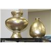 Image 1 : PAIR OF GOLD TONE VASES