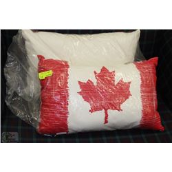 PAIR OF CANADA FLAG PILLOWS