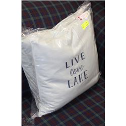 PAIR OF LIVE LOVE LAKE PILLOWS