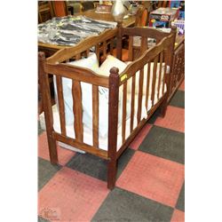 VINTAGE COT WITH METAL SPRINGS & STANDARD MATTRESS