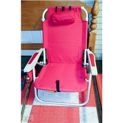 NEW RED COLLAPSIBLE CHAIR