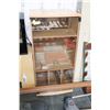 Image 1 : CABINET WITH GLASS DOOR LIGHT BROWN 20.5"X18"X42"