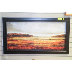 LARGE FRAMED LANDSCAPE PICTURE 40 "X 23"