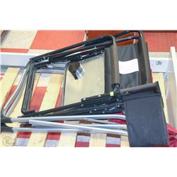 TWO ASSORTED FOLDING TABLE CHAIRS